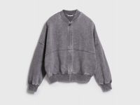 Бомбер с эффектом стирки, Серый