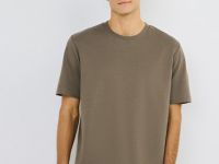 Футболка из текстурной ткани, Коричневый