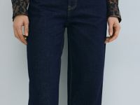 Широкие джинсы Wide leg с высокой посадкой, Синий