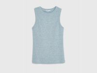 Базовая майка в рубчик, Серый