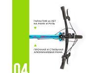 Подростковый велосипед Stels Cristy 420 V 24, год 2026, цвет Серый-Зеленый, ростовка 12