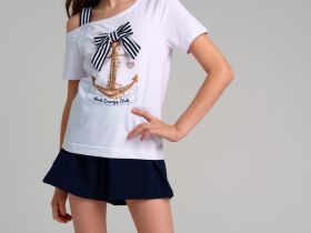 Фуфайка трикотажная для девочек (футболка)