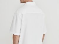 Рубашка из ткани оксфорд с коротким рукавом, Белый