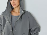 Куртка оверсайз с капюшоном, Серый