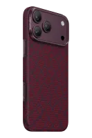 Чехол-накладка Keephone Drakon Aramid MagSafe для Apple iPhone 17 Pro/18 Pro кевлар (бордовый)