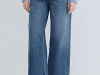 Широкие джинсы с ремнём, Синий