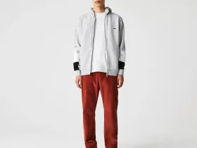 Мужская флисовая толстовка Lacoste на молнии