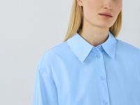 Рубашка из хлопка, Голубой