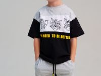 Комплект трикотажный для мальчиков: фуфайка (футболка), шорты