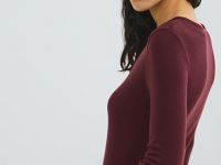 Приталенный лонгслив, Фиолетовый