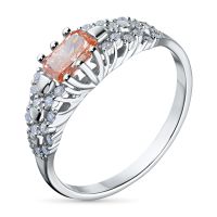 Кольцо из белого золота э4012кц07240355_pink