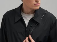 Ветровка с отложным воротником прямого кроя