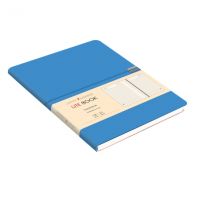 Ежедневник недатированный "Lite book" А5 136 л 70 г, искус. кожа, Голубой