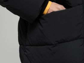 Стеганый пуховик с натуральным пухом