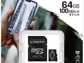 Карта памяти Kingston Canvas Select Plus microSDXC UHS-I Class 10 64 ГБ с адаптером