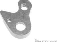 Держатель заднего переключателя &quot;петух&quot; Meta №66 фрезерованный (серебристый)