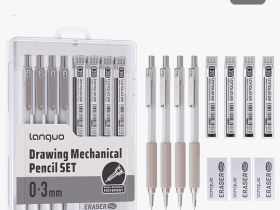 Набор 11 предметов Languo, (карандаши мех.0,3 мм, грифели, ластики)