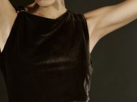 Бархатное платье с асимметричными лямками, Коричневый