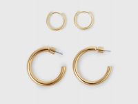 Серьги, 2 пары, Золотой