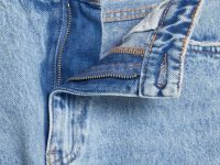 Прямые джинсы со средней посадкой, Голубой