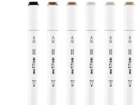 Набор маркеров для скетчинга MESHU 6 цв, теплые серые цвета