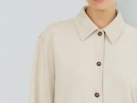 Рубашка из искусственной замши, Бежевый