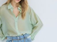 Рубашка из лиоцелла, Зеленый