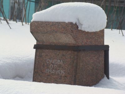 Могила жены командира Красной Гвардии Кольчугинского рудника О.П.Суховой