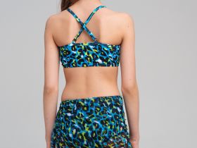 Комплект трикотажный для девочек: купальный костюм, парео