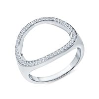 Серебряное кольцо с фианитами