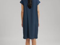 Трикотажное платье со льном