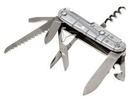 Нож перочинный Victorinox Huntsman, сталь X55CrMo14, рукоять Cellidor®, серый, 15 функций, 91мм
