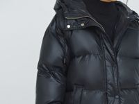 Пуховик с натуральным утеплителем, Черный