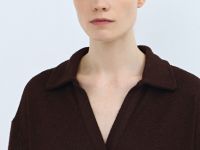 Трикотажное поло из вискозы, Коричневый