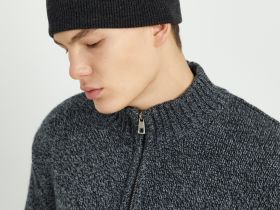 Шапка-бини с добавлением шерсти