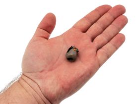 Бусина Angry bird, черная, стекло
