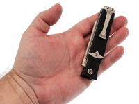 Складной автоматический нож Reptilian Шик-01, сталь VG-10, рукоять алюминий, черный