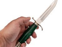 Нож Финка НКВД, сталь VG-10, рукоять акрилат зеленый