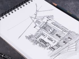 Скетчбук для графики на спирали Малевичъ "GrafArt Sketch" 120 л 110 г