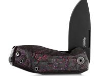 Складной нож LionSteel NANO Purple Haze, сталь MagnaCut, рукоять карбон/титан
