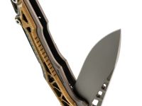 Складной нож Nimo Knives Divinity Tree, сталь M390, рукоять титан, серый/золотой