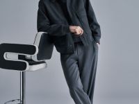 Широкие брюки с шерстью, Серый