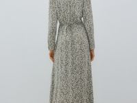 Платье макси с принтом, Зеленый