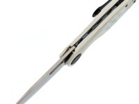 Складной нож Reptilian Тобол-03, сталь D2, рукоять белый G-10