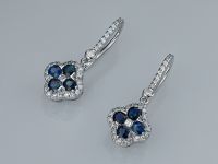 Серьги из белого золота с и сапфирами э4702сг03250352_white