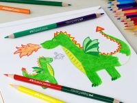 Набор карандашей цветных Faber-castell "Замок" 12 цв+ 3 двухцв. кар.+ точилка, в картоне