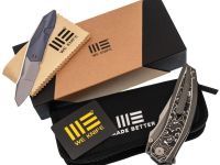 Складной нож We Knife Quinseris, сталь M390, рукоять титан/карбон