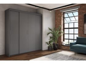 Шкаф-купе Тебар 4-220x230 Графитовый без зеркал