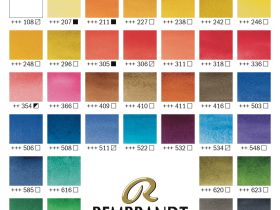 Набор акварели Talens "Rembrandt" 36 цв., кювета, кисть, металлический короб