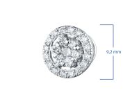 Пусеты из белого золота с бриллиантами э4701пс05165600